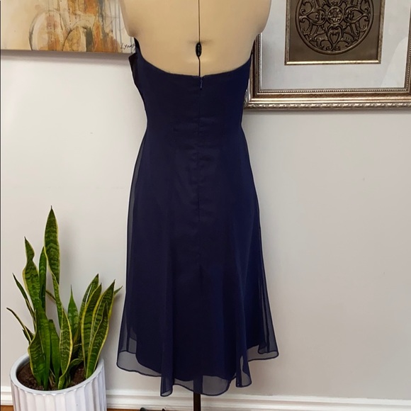 Belsoie blue strapless dress, size 8, like-new - Picture 3 of 4